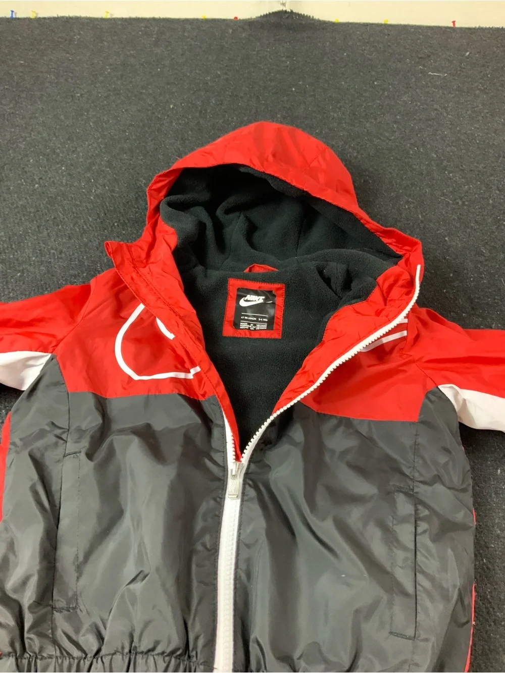 Nike Boys 3T 4T Windbreaker Jacket Lot 2 Full Zip Windrunner Big Swoosh Hooded